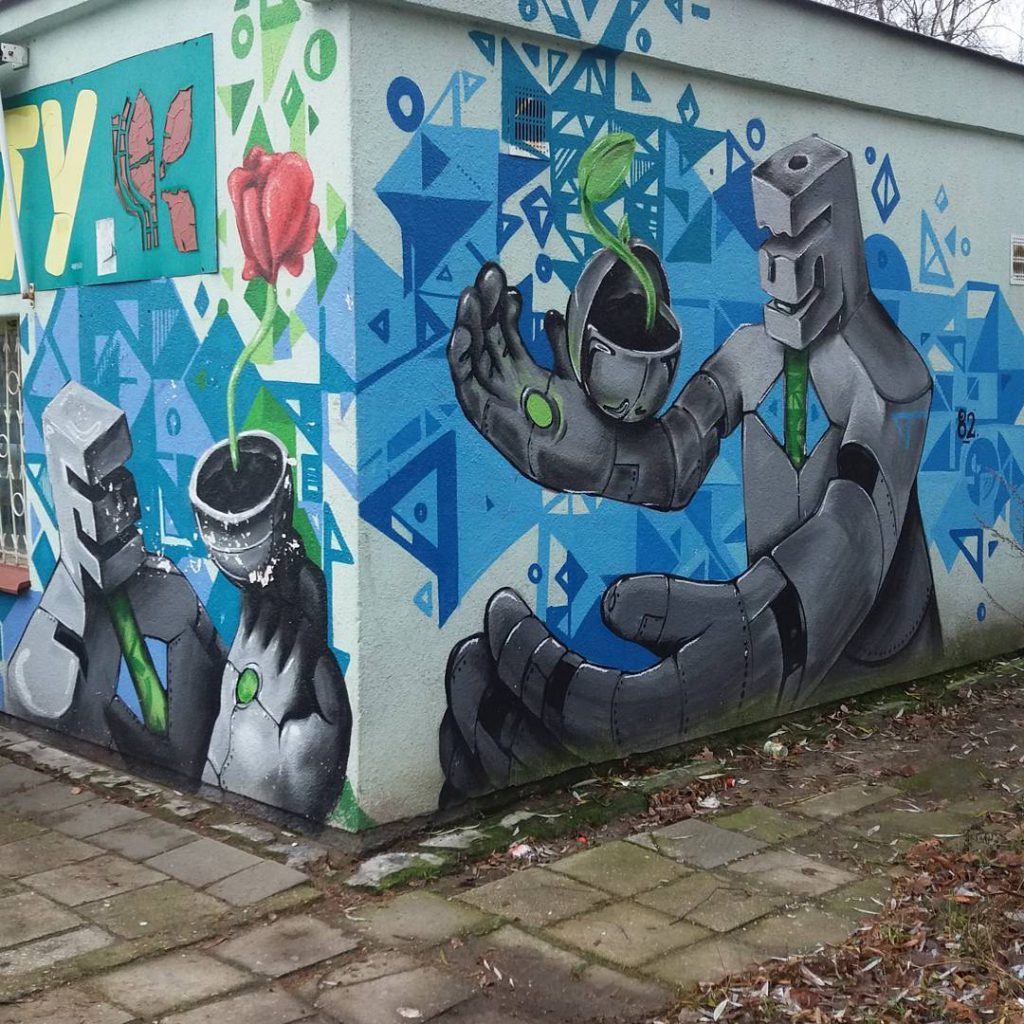 Ciekawe graffiti / mural Poznań