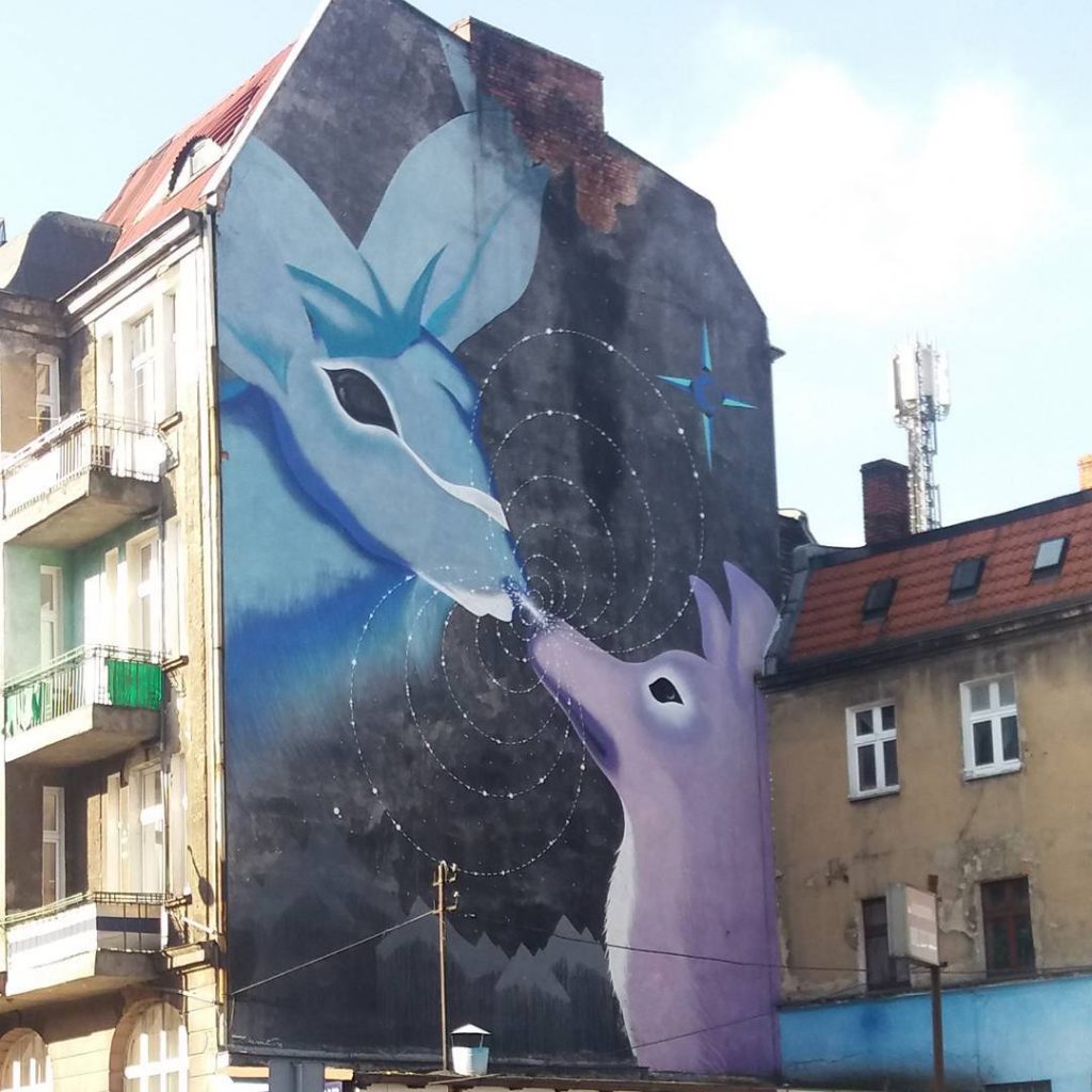 Mural na festiwal Outer Spaces 2013 Marina Zumi