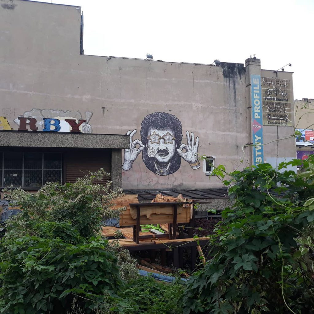 Ciekawe graffiti mural na Wildzie w Poznaniu