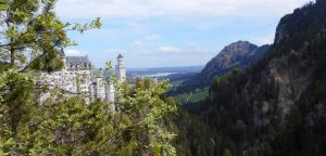 Widok na zamek, pałac Neuschwanstein