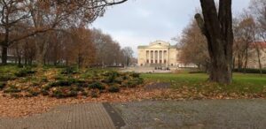 Park Mickiewicza zimą