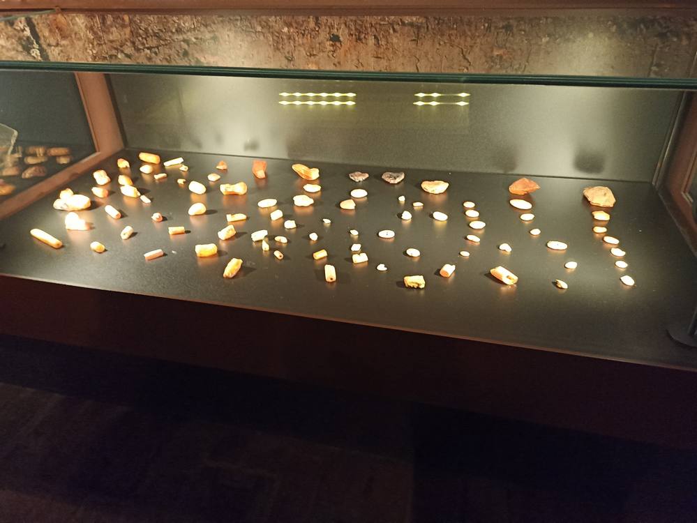 Wystawa bursztynów na zamku w Malborku