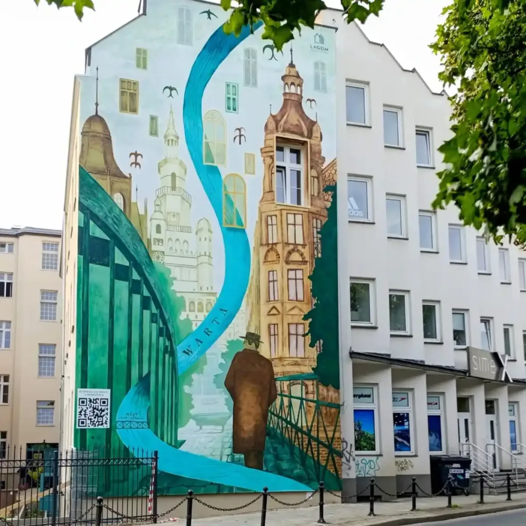 Mural Rzeka warta Poznania