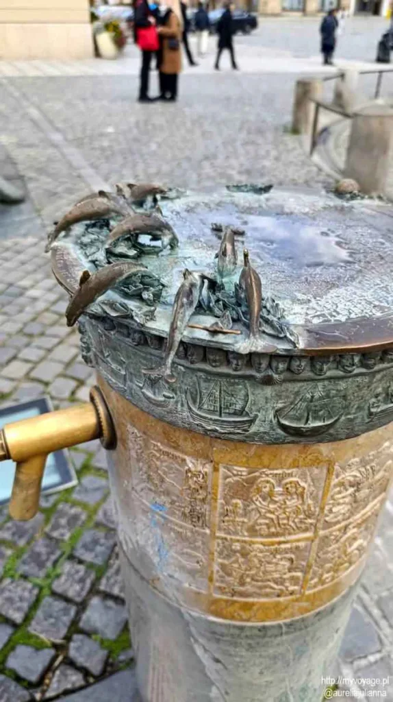 Ozdobny wodotrysk przy Fontannie Ariona w Ołomuńcu