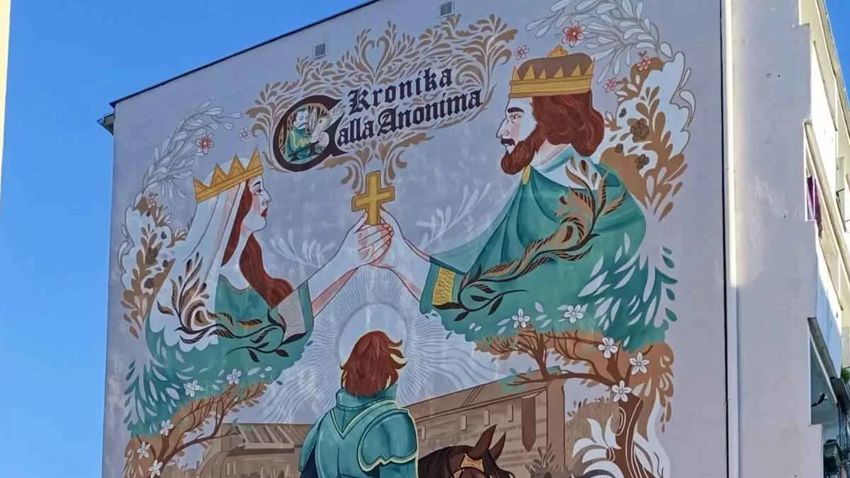 Ciekawy mural na ul. Galla Anonima w Poznaniu – Kronika Galla Anonima