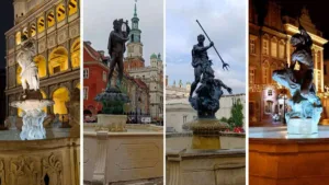 4 fontanny na starym rynku w poznaniu wielkopolska