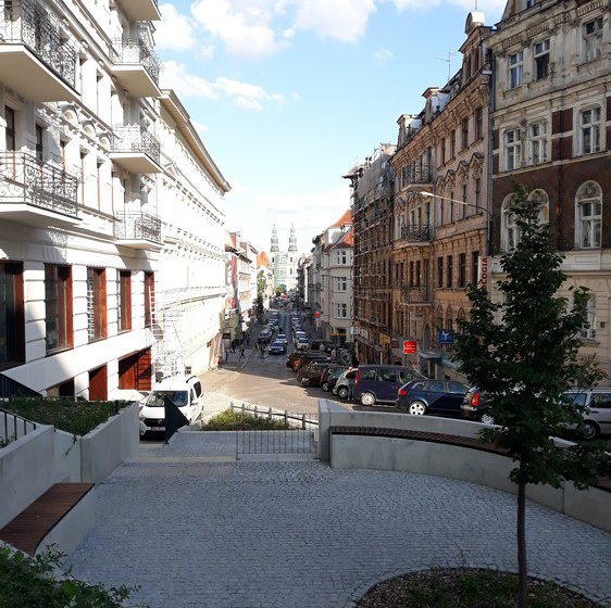 Widok na ulicę Ogrodową